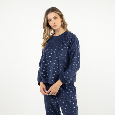 Conjunto Pijama Mujer Icono Azul, Rosa