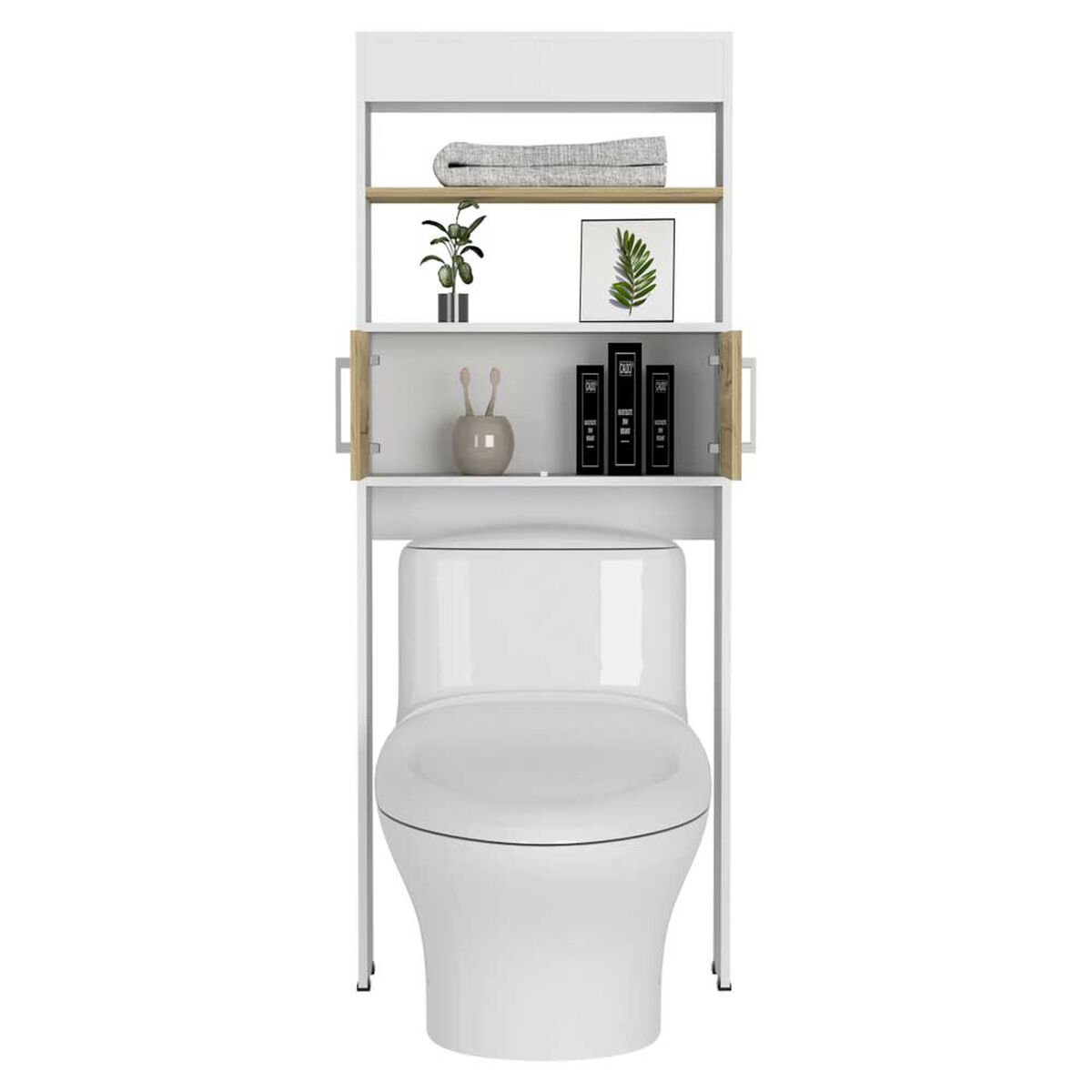 Mueble Optimizador TuHome Bath Bi Color Blanco Duna 2 Puertas