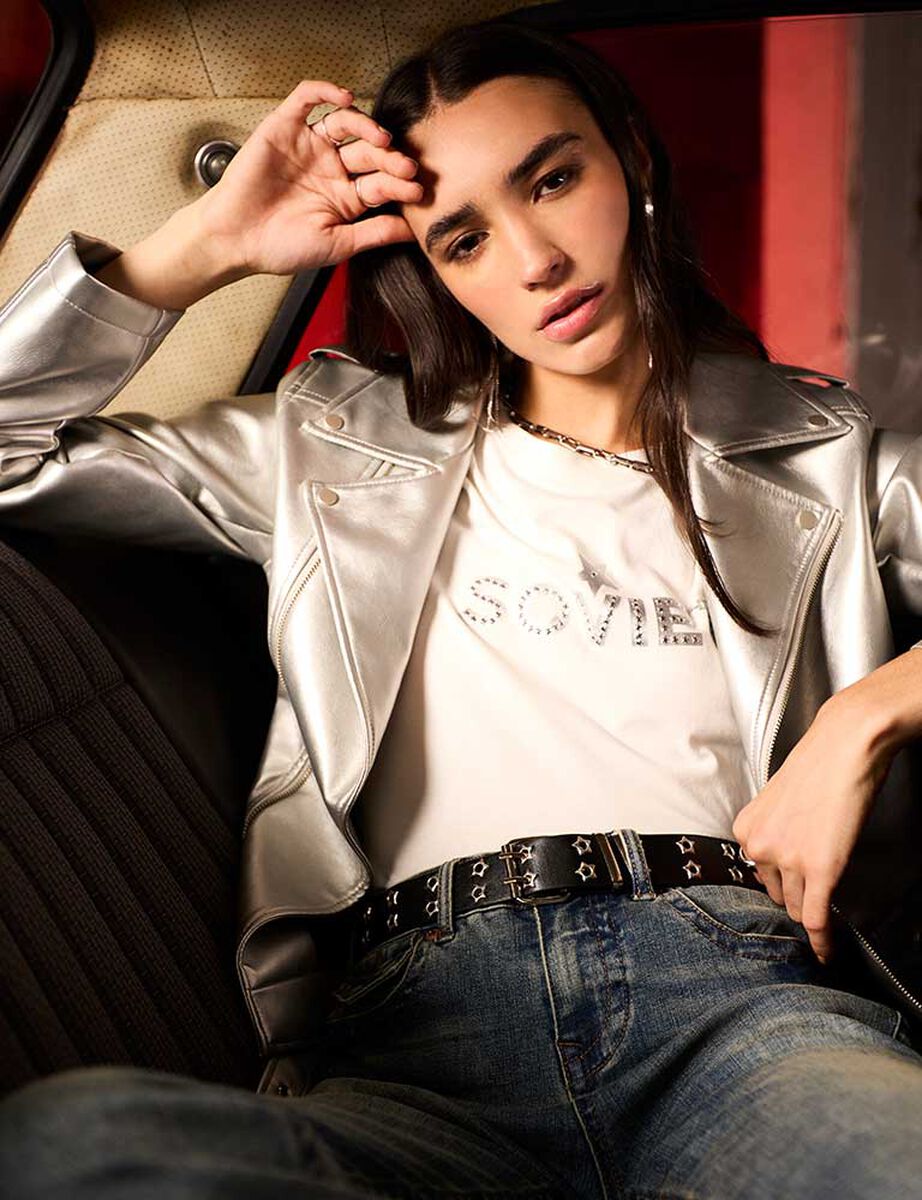 Chaqueta Biker Ecocuero Mujer Soviet