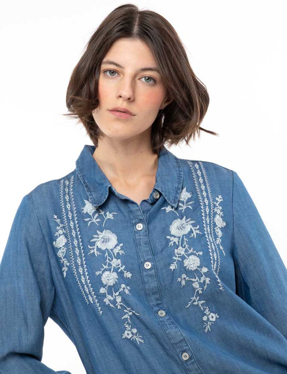 Polera Con Apliques Manga Larga Mujer Alma