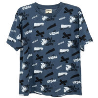 Polera Manga Corta Niño Cutback Azul, Beige, Blanco, Negro