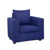Juego de Living Deco Outlet Turín Sofá 3 Cuerpos + Dos Sillones 1 Cuerpo Azul