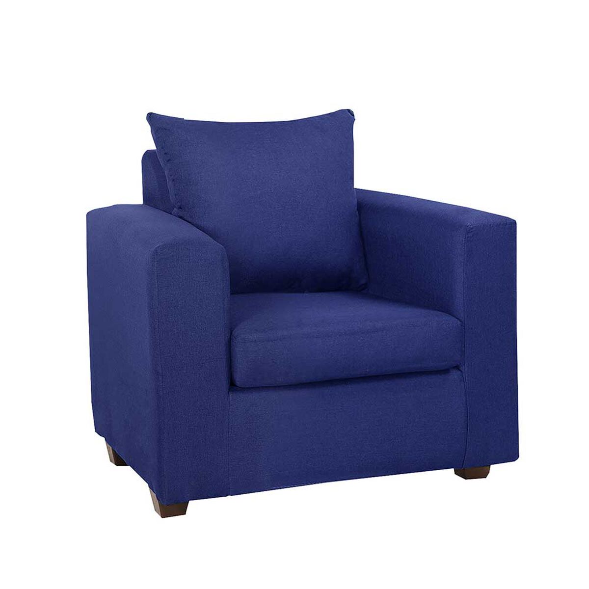 Juego de Living Deco Outlet Turín Sofá 3 Cuerpos + Dos Sillones 1 Cuerpo Azul