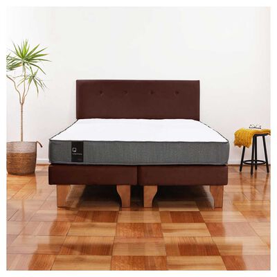 Cama Europea Latam Home Base Dividida 2 Plazas Zen Best Chocolate + Respaldo