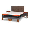 Cama Europea CIC Base Dividida King Bee Comfort + Respaldo + 2 Veladores