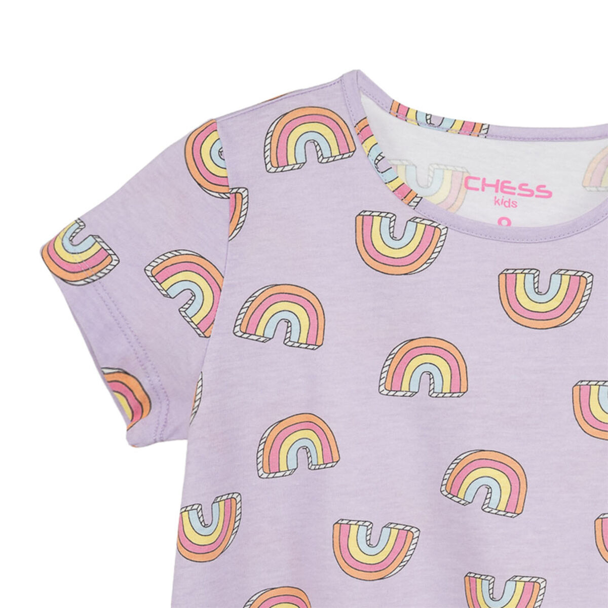 Pijama Polera+Short Niña Chess