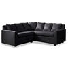 Seccional Latam Home Lucca 3 Cuerpos PU Negro