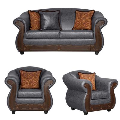 Imagen 1 del producto Juego de Living Black Factory Estambul 4 Cuerpos Gris