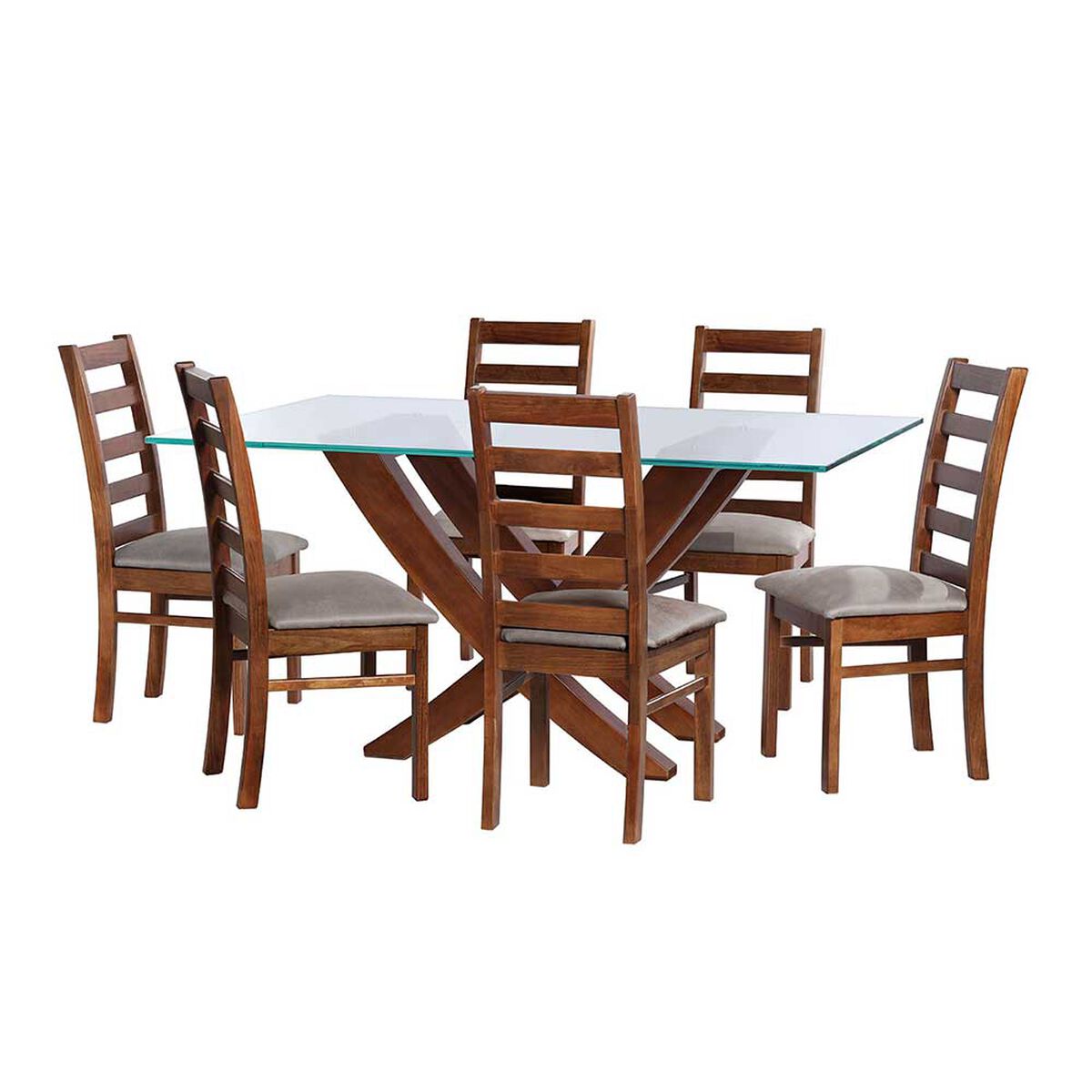 Juego de Comedor Latam Home Alicante 6 Sillas Gris