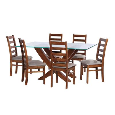 Imagen 1 del producto Juego de Comedor Latam Home Alicante 6 Sillas Gris