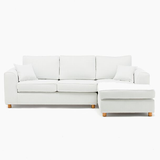 Sofá Seccional Barra Design Monaco Derecho 3 Cuerpos Crudo
