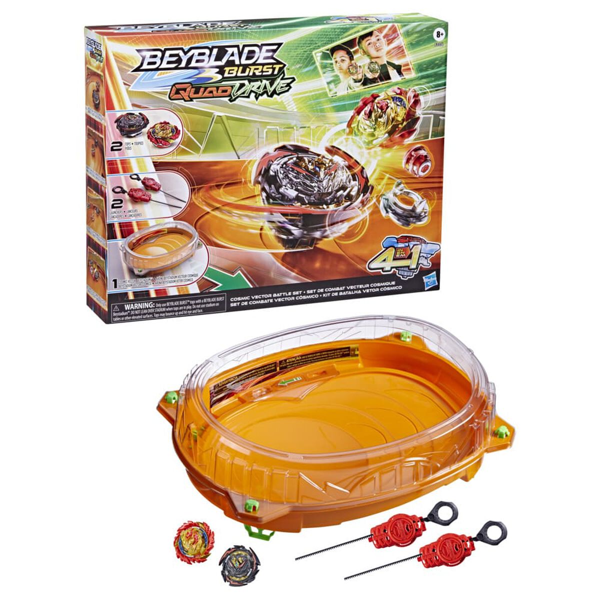 Estadio Beyblade Burst Quad Drive Naranjo