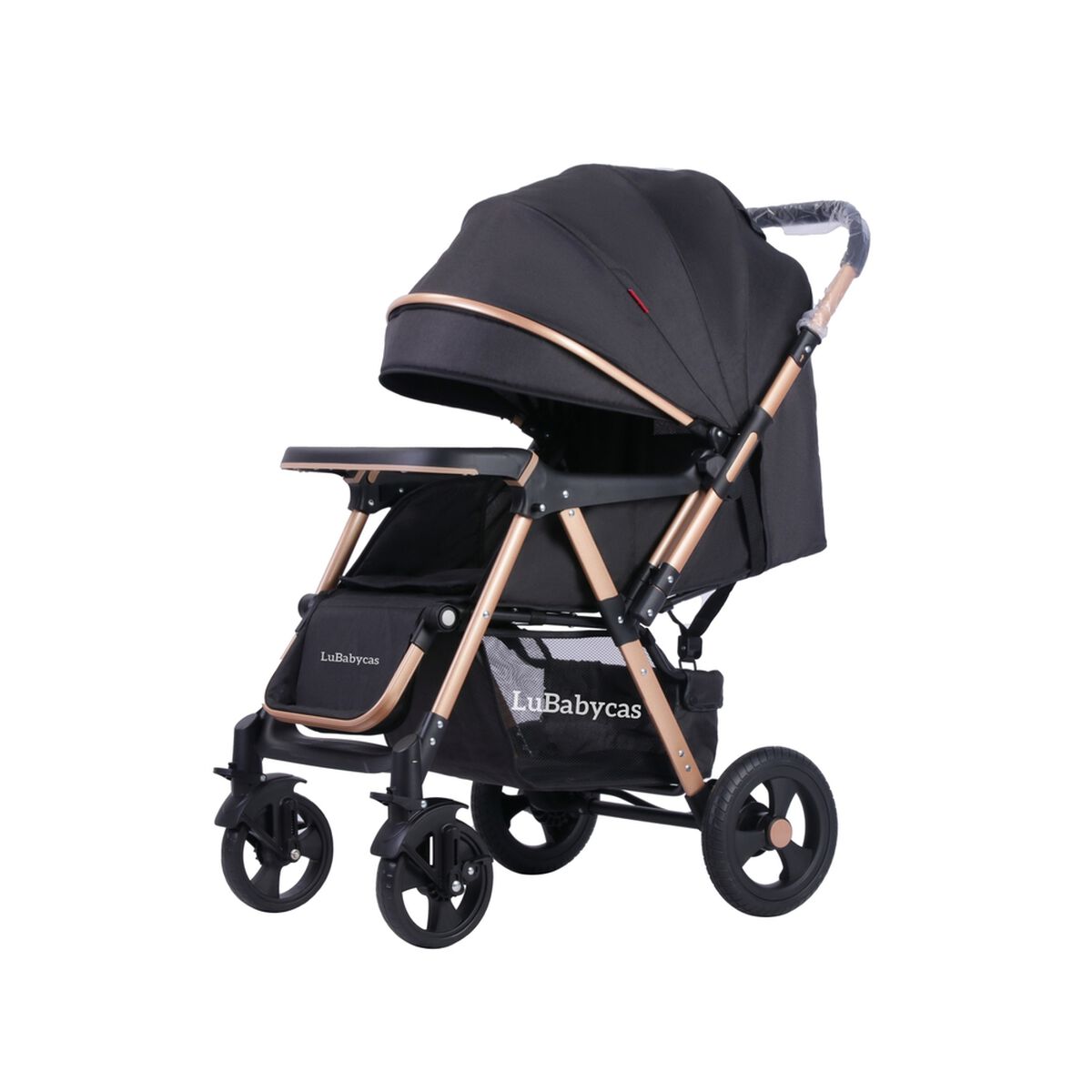 Coche de Paseo Reversible Rubik Negro LuBabycas