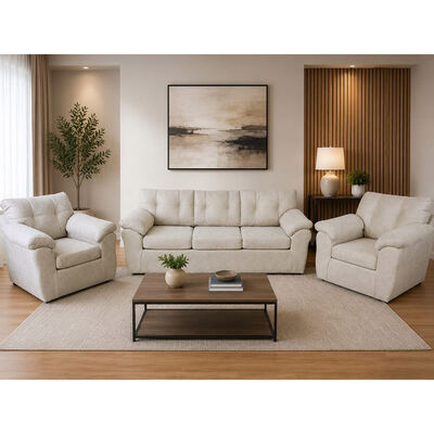 Juego de Living Dise&ntilde;o A&M Home Siena 5 Cuerpos Beige