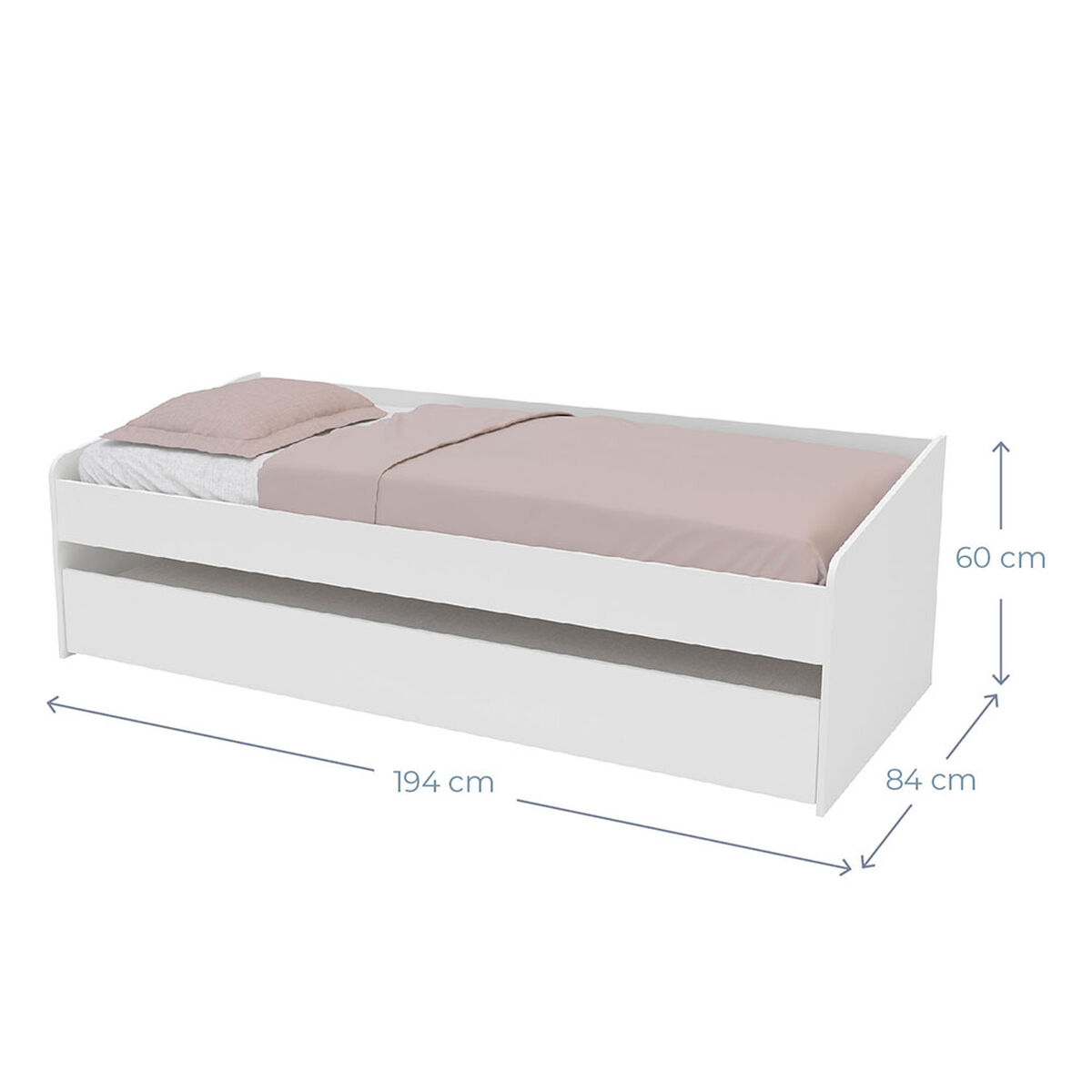 Cama Nido Vekkahome Gandu 1 Plaza Blanca