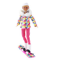 Muñeca con Tabla de Snowboard Boonie Pink