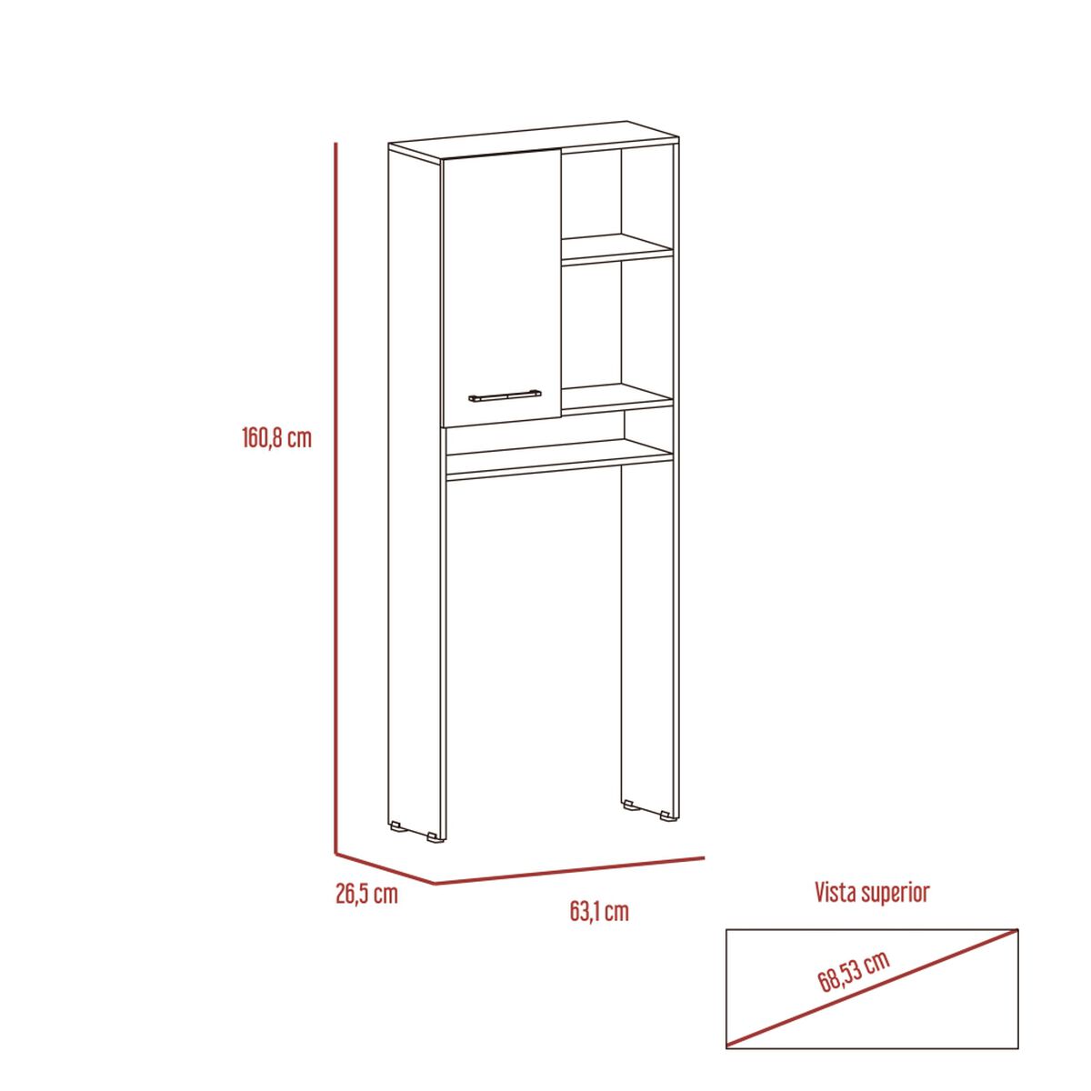 Mueble Ahorrador de Espacio TuHome Bath 26
