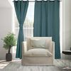 Set Cortinas Doral Amazon City  220 x 140 cm Azul Petroleo