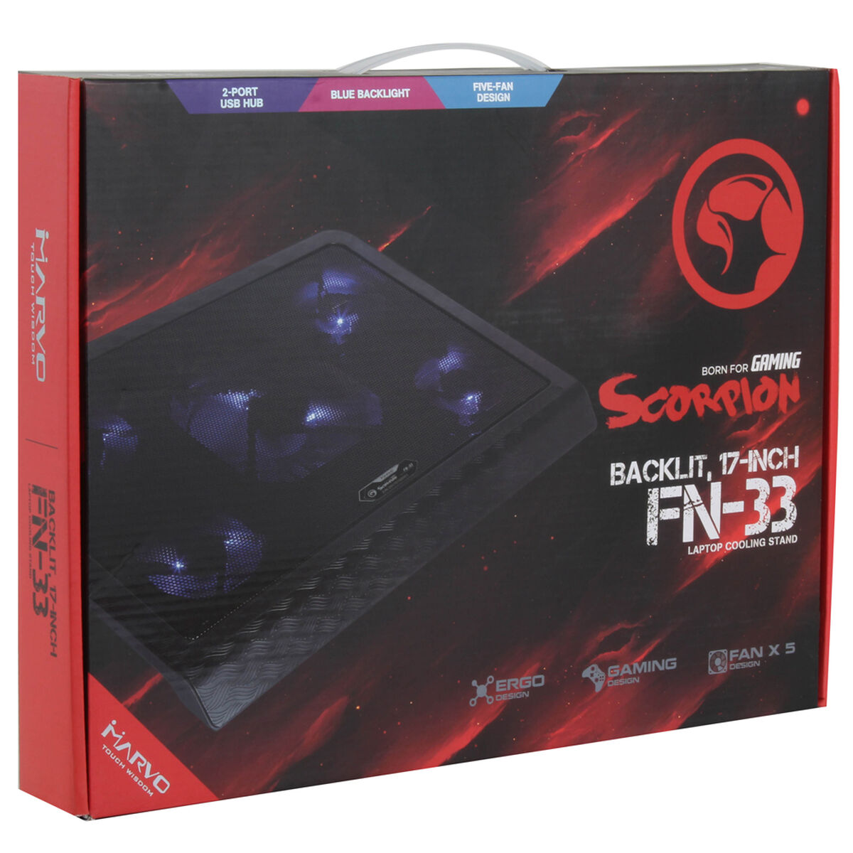 Base Ventilador para Notebook Marvo 17"