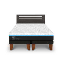 Cama Europea CIC Green Infinity 2 Plazas + 1 Respaldo Munich Gris