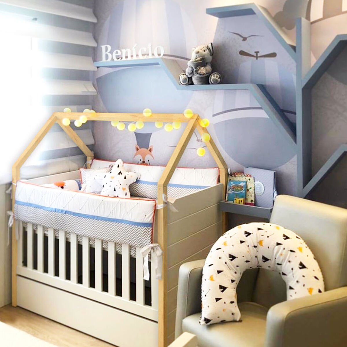Cuna Montessori Blanca /Natural Bbpro (140X70Cm) 3 Cajas