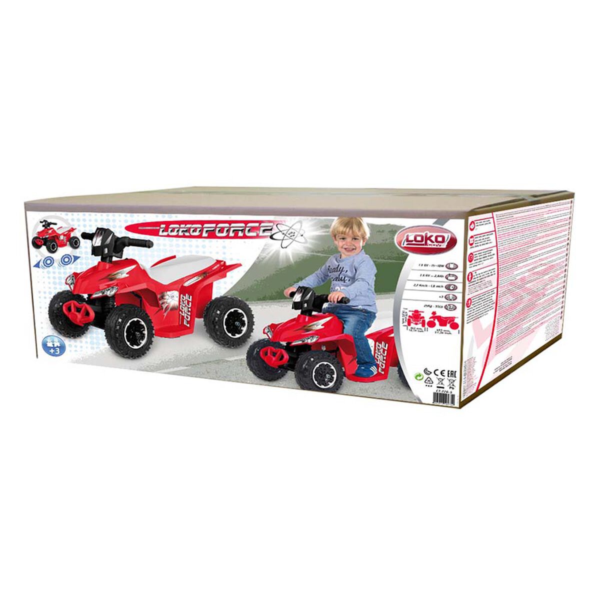 Cuatrimoto Loko Toys CT-726-S 4 Ruedas Rojo