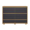 Cómoda Vekkahome Dueto 10 Cajones Negro Beige