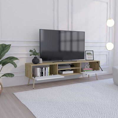 Imagen 1 del producto Rack TV TuHome Huna Hasta 75"" Macadamia