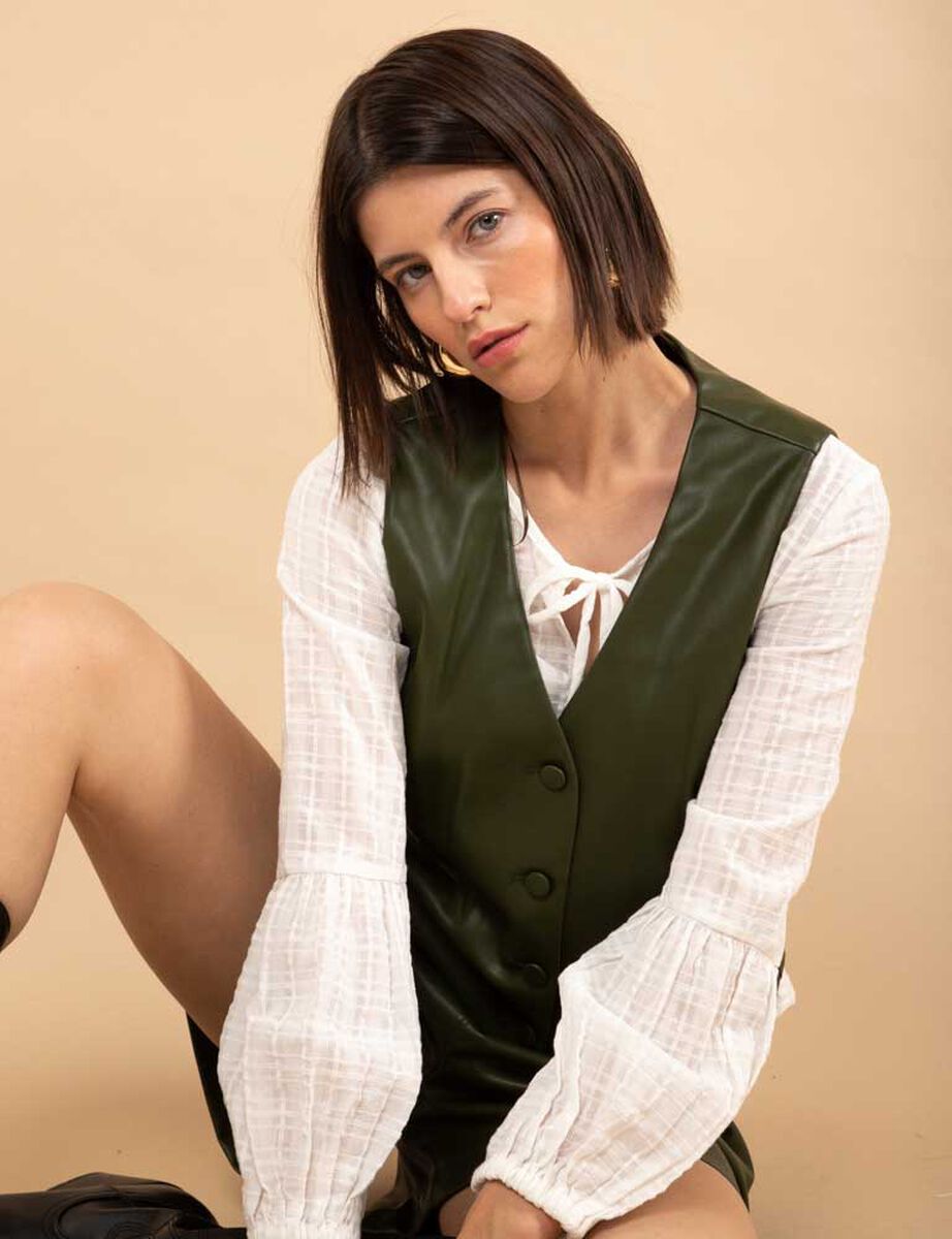 Blazer Gillete Ecocuero Mujer Zibel