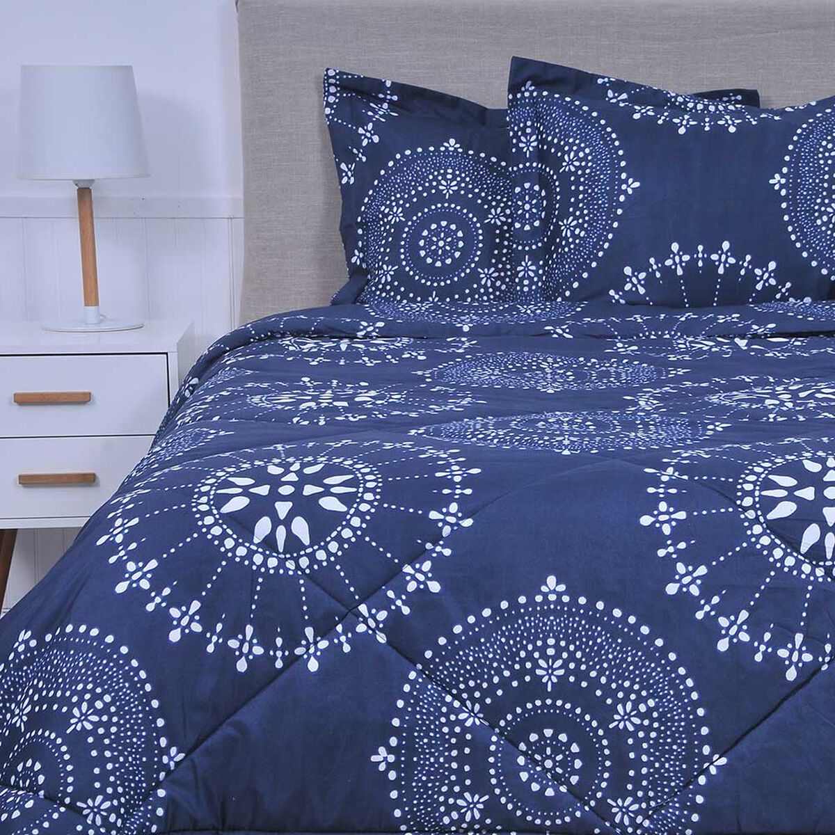 Plumón Estampado Mashini King Marte Azul