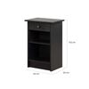 Velador CIC Dublin 1 Cajón Negro