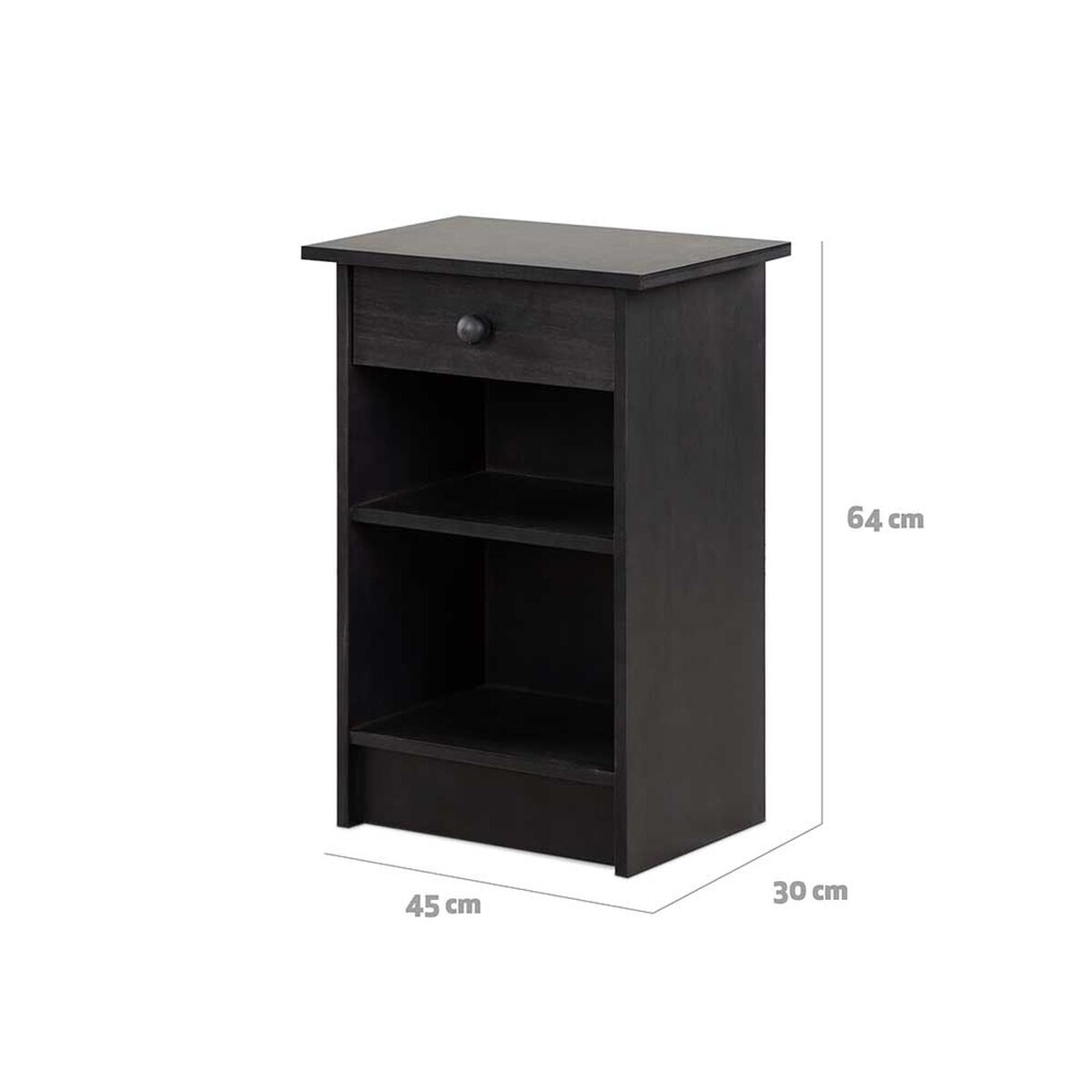 Velador CIC Dublin 1 Cajón Negro