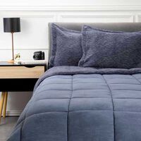 Plumón Melange Sherpa Zibel 1.5 Plazas Azul, Cafe