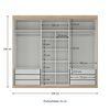 Closet Di Poretti Design Senna 3 Puertas 6 Cajones Terracota