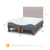 Cama Europea CIC Base Dividida 2 Plazas Alaska + Respaldo