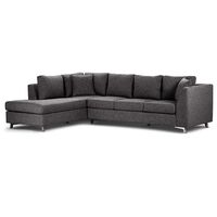 Sofá Seccional Izquierdo Rosen Carter 3-1 Cuerpos Charcoal