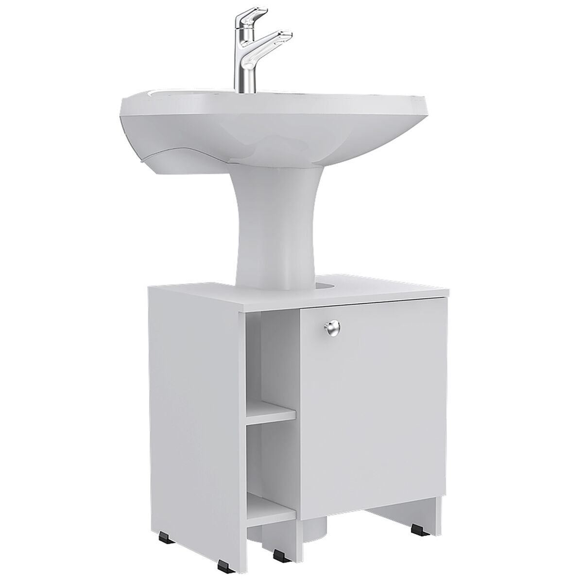 Combo Gabinete + Mueble Lavamanos + Optimizador Baño + Mueble Auxiliar  TuHome Big Bath