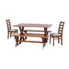 Juego de Comedor Latam Home Sevilla Burgos 2 Sillas + 2 Bancas Velvet Gris