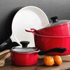 Baterías de Cocina Cerámica Kitchenware Simply Rojo 10 Piezas