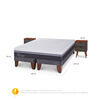 Cama Europea CIC Base Dividida 2 Plazas Ortopedic Advance + 2 Veladores Niger