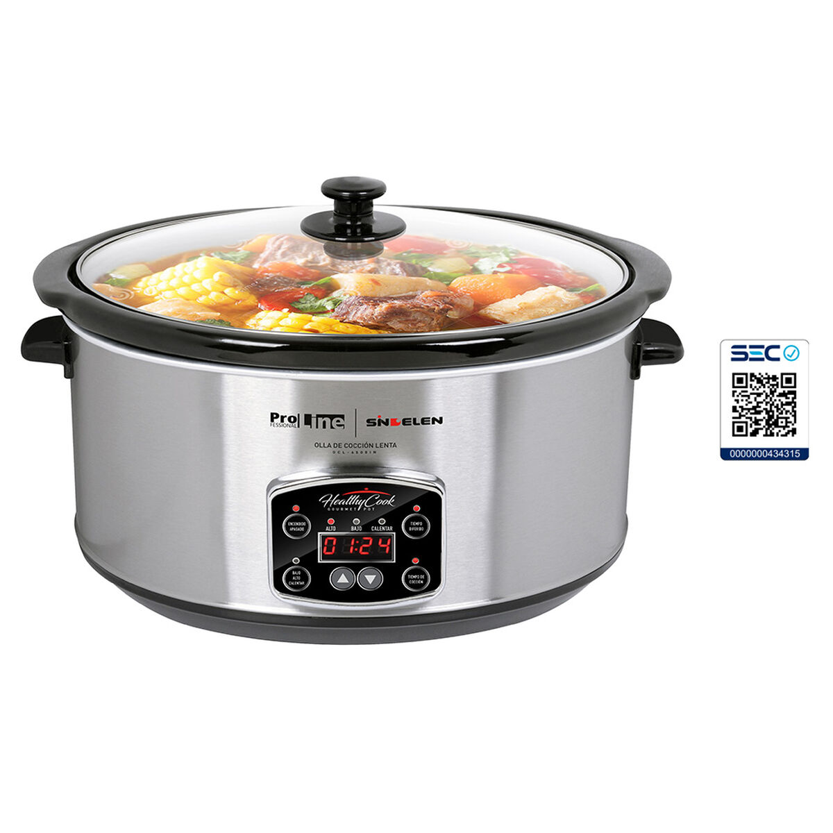 Olla de Cocción Lenta Sindelen OCL-6500IN 6,5 lts.