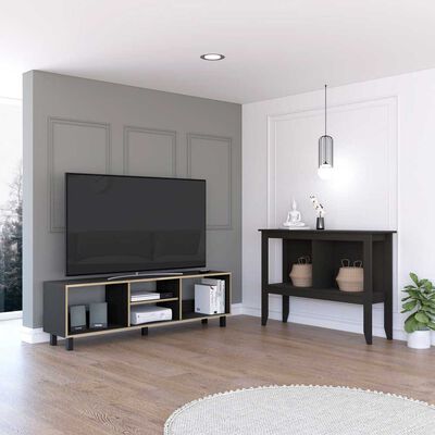 Combo Rack TV65  + Mesa de Arrimo TuHome Nomik Wengue Duna