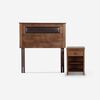 Cama Europea Rosen 1,5 Plazas Pratta + Respaldo + Velador Ferrera