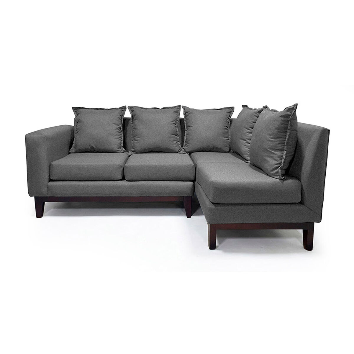 Seccional Derecho Living Factory Berlin 4 Cuerpos Gris
