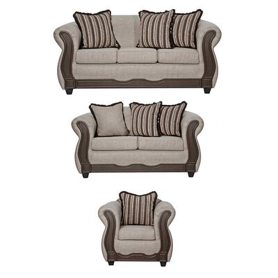 Imagen 1 del producto Juego de Living Black Factory Sofia 6 Cuerpos Beige