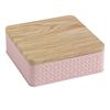Lata Decorativa Metal Vgo 17 x 17 cm Rosado