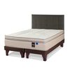Cama Europea Flex Base Dividida King M&aacute;ximo Cobre + Respaldo Design Grafito