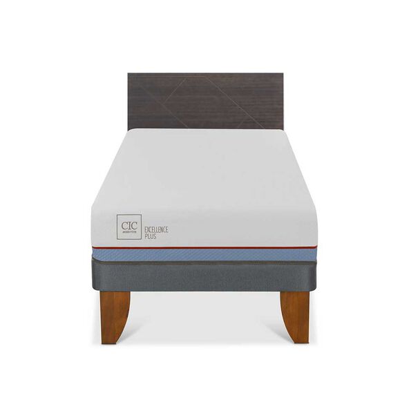 Cama Europea CIC 1,5 Plazas Excellence Plus + Respaldo Villarrica