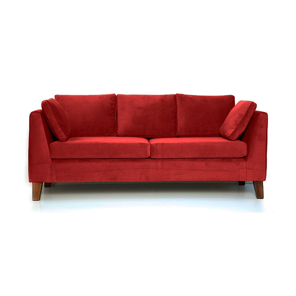 Sofá Barra Design Estocolmo 3 Cuerpos Rojo