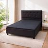 Base de Cama Ba&uacute;l Almore 1,5 Plazas Negro +  Respaldo